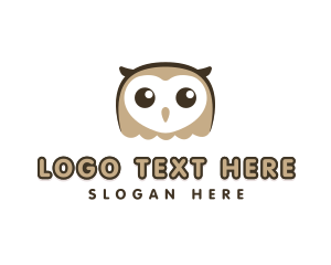 Cute Owl Bird logo