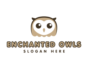 Cute Owl Bird logo