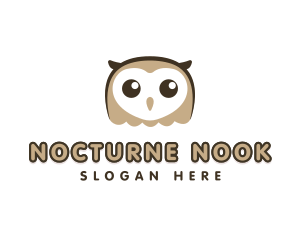 Cute Owl Bird logo design