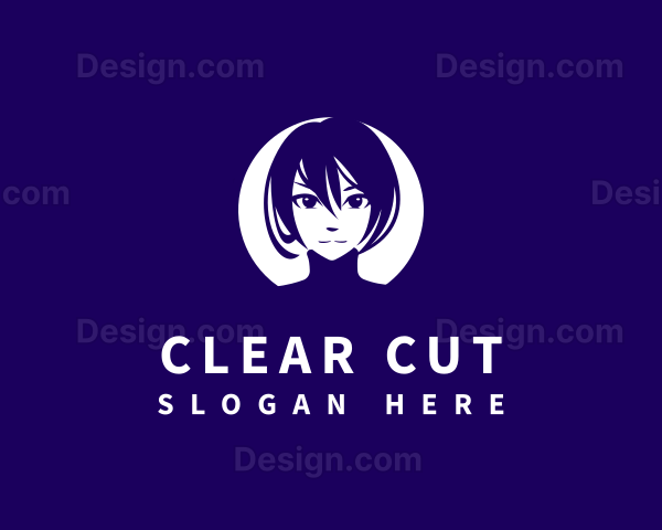 Female Anime Character Logo