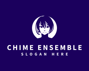 Female Anime Character Logo