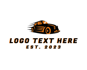 Vintage Speed Car Automobile logo