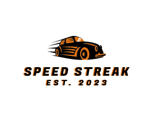 Vintage Speed Car Automobile logo design