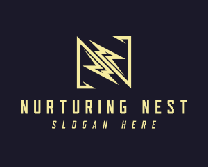 Lightning Letter N Company logo design