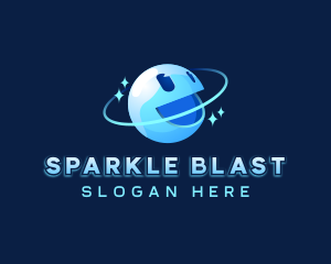 Orbit Sparkle Smiley logo design