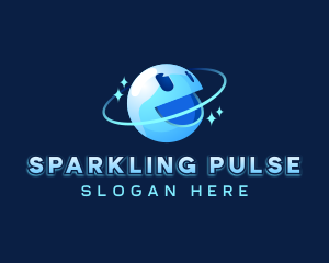 Orbit Sparkle Smiley logo design