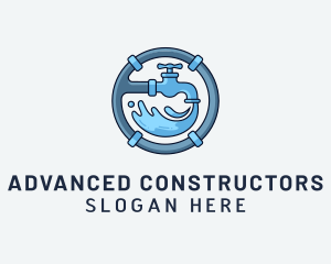 Water Pipe Repairman logo design