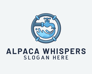 Water Pipe Repairman logo design