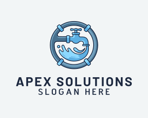 Water Pipe Repairman logo design