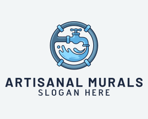 Water Pipe Repairman logo design