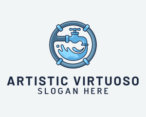 Water Pipe Repairman logo design