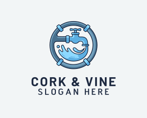 Water Pipe Repairman logo design