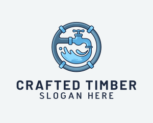 Water Pipe Repairman logo design