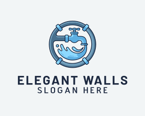 Water Pipe Repairman logo design