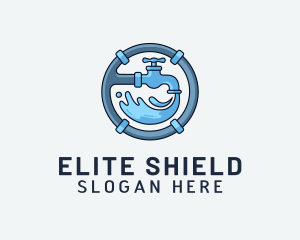 Water Pipe Repairman logo design