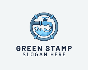 Water Pipe Repairman logo design