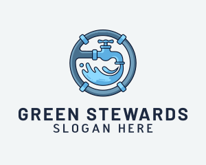 Water Pipe Repairman logo design