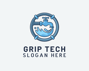 Water Pipe Repairman logo design