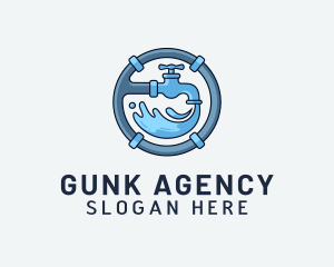 Water Pipe Repairman logo design