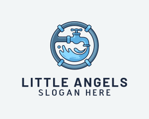 Water Pipe Repairman logo design