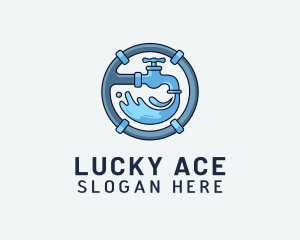 Water Pipe Repairman logo design