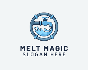 Water Pipe Repairman logo design