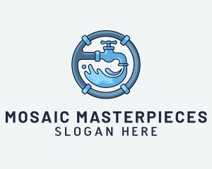 Water Pipe Repairman logo design