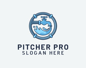 Water Pipe Repairman logo design