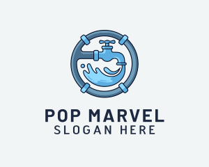 Water Pipe Repairman logo design