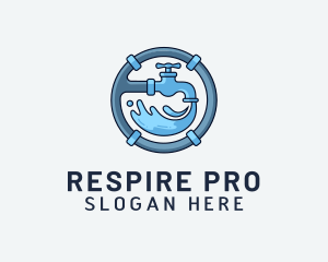 Water Pipe Repairman logo design