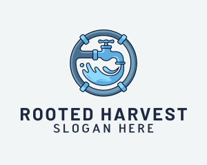 Water Pipe Repairman logo design