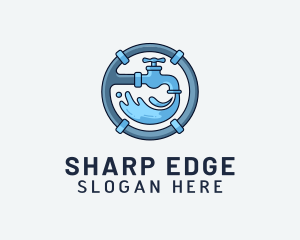 Water Pipe Repairman logo design