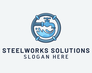 Water Pipe Repairman logo design