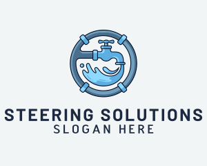 Water Pipe Repairman logo design