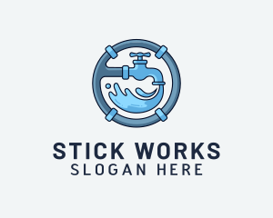 Water Pipe Repairman logo design