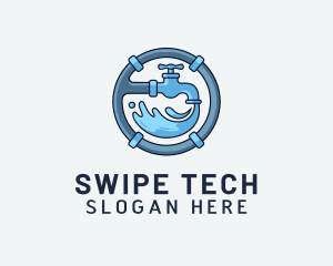 Water Pipe Repairman logo design