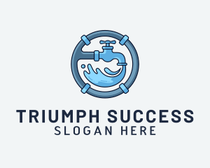 Water Pipe Repairman logo design