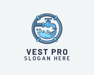 Water Pipe Repairman logo design