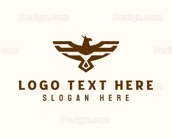 Brown Military Eagle Logo