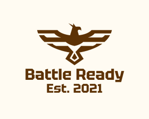 Brown Military Eagle logo design