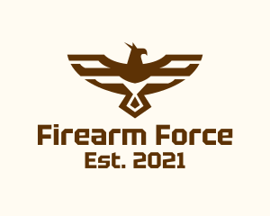 Brown Military Eagle logo design