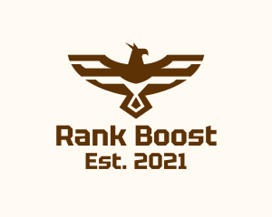 Brown Military Eagle logo design