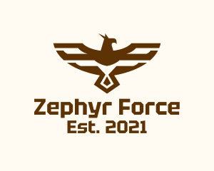 Brown Military Eagle logo design