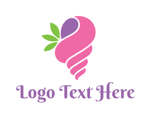 Pink Snail Leaf logo