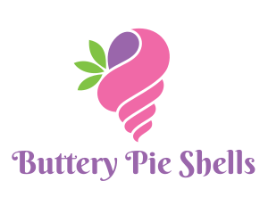 Pink Snail Leaf logo design