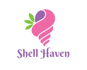 Pink Snail Leaf logo