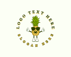 Tropical Pineapple Fruit logo