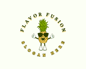 Tropical Pineapple Fruit logo design