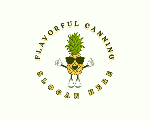 Tropical Pineapple Fruit logo design