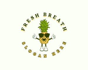 Tropical Pineapple Fruit logo design